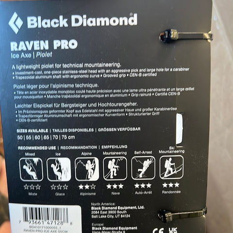 Piolet d'alpinisme Raven Axe with Grip Black Diamond